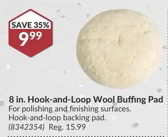 Princess Auto 8 in. Hook-and-Loop Wool Buffing Pad offer