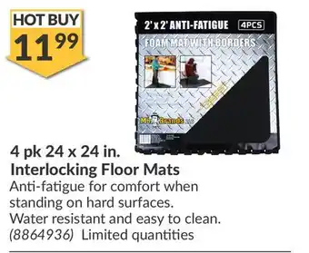 Princess Auto 4 pk 24 x 24 in. Interlocking Floor Mats offer