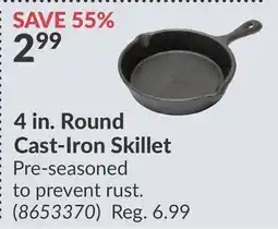 Princess Auto 4 in. Round Cast-Iron Skillet offer
