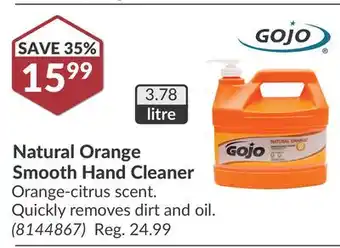 Princess Auto Natural Orange Smooth Hand Cleaner offer