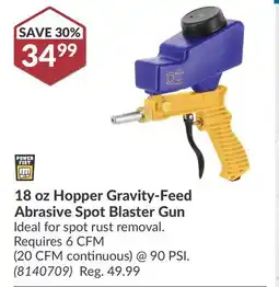 Princess Auto 18 oz Hopper Gravity-Feed Abrasive Spot Blaster Gun offer