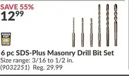 Princess Auto 6 pc SDS-Plus Masonry Drill Bit Set offer