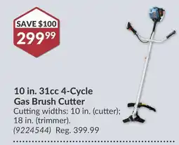 Princess Auto 10 in. 31cc 4-Cycle Gas Brush Cutter offer