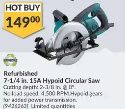Princess Auto 7-1/4 in. 15A Hypoid Circular Saw offer