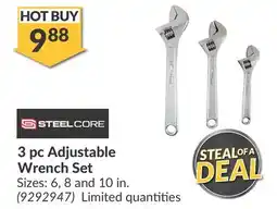 Princess Auto 3 pc Adjustable Wrench Set offer