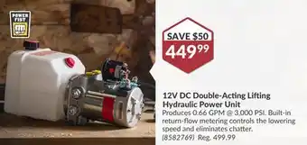 Princess Auto 12V DC Double-Acting Lifting Hydraulic Power Unit offer