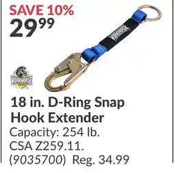 Princess Auto 18 in. D-Ring Snap Hook Extender offer