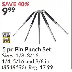 Princess Auto 5 pc Pin Punch Set offer