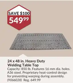 Princess Auto 24 x 48 in. Heavy Duty Welding Table offer