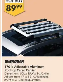 Princess Auto Adjustable Aluminum Rooftop Cargo Carrier offer