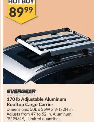Princess Auto Adjustable Aluminum Rooftop Cargo Carrier offer