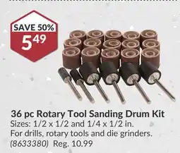 Princess Auto 36 pc Rotary Tool Sanding Drum Kit offer