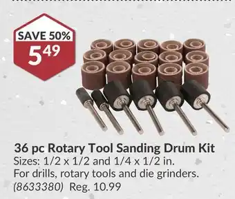 Princess Auto 36 pc Rotary Tool Sanding Drum Kit offer