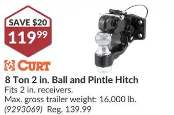 Princess Auto 8 Ton 2 in. Ball and Pintle Hitch offer