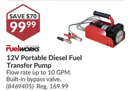 Princess Auto 12V Portable Diesel Fuel Transfer Pump offer