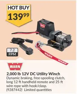Princess Auto 2, 000 lb 12V DC Utility Winch offer