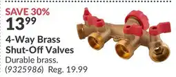 Princess Auto 4-Way Brass Shut-OffValves offer