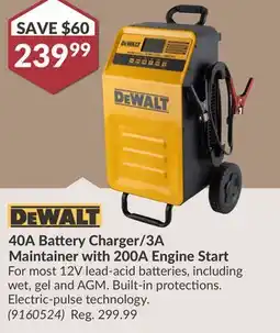 Princess Auto 40A Battery Charger/3A Maintainer with 200A Engine Start offer