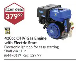 Princess Auto 420cc OHV Gas Engine with offer