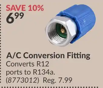 Princess Auto A/C Conversion Fitting offer