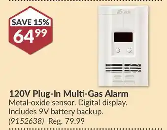 Princess Auto 120V Plug-In Multi-Gas Alarm offer