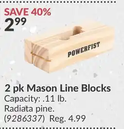Princess Auto 2 pk Mason Line Blocks offer
