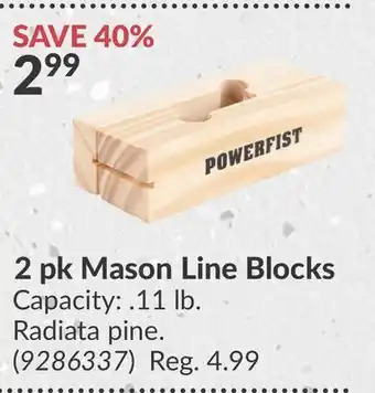 Princess Auto 2 pk Mason Line Blocks offer