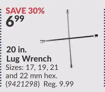 Princess Auto 20 in. Lug Wrench offer