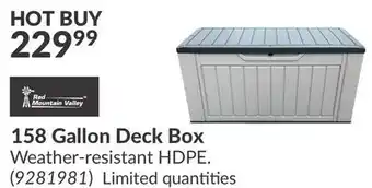 Princess Auto 158 Gallon Deck Box offer