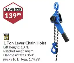 Princess Auto 1 Ton Lever Chain Hoist offer