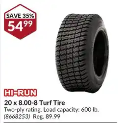 Princess Auto 20 x 8.00-8 Turf Tire offer