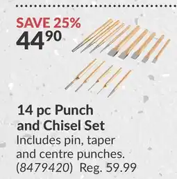 Princess Auto 14 pc Punch and Chisel Set offer