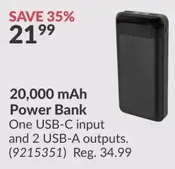 Princess Auto 20,000 mAh Power Bank offer