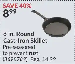 Princess Auto 8 in. Round Cast-Iron Skillet offer