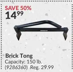 Princess Auto Brick Tong offer