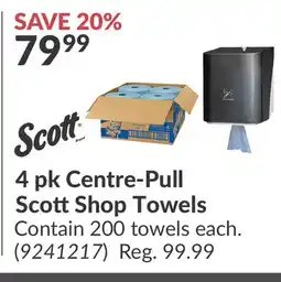 Princess Auto 4 pk Centre-Pull Scott Shop Towels offer
