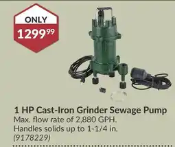 Princess Auto 1 HP Cast-Iron Grinder offer