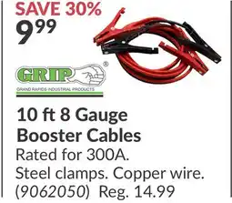 Princess Auto 10 ft 8 Gauge Booster Cables GRAND RAPIDS INDUSTRIAL PRODUCTS offer