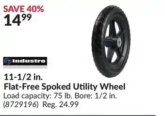 Princess Auto 11-1/2 in. Flat-Free Spoked Utility Wheel offer