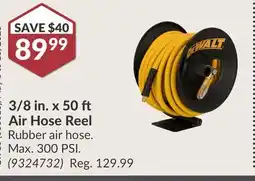 Princess Auto 3/8 in. x 50 ft Air Hose Reel offer