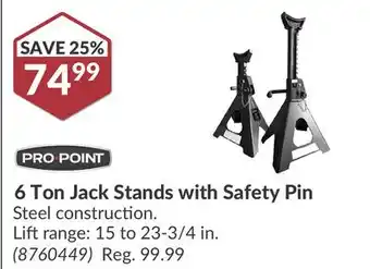 Princess Auto 6 Ton Jack Stands offer