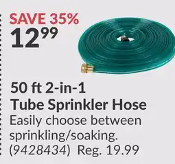 Princess Auto 50 2-in-1 Tube Sprinkler Hose offer