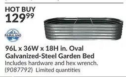 Princess Auto 96L x 36W x 18H in. Oval Galvanized-Steel Garden Bed offer
