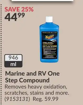 Princess Auto Marine and RV One Step Compound offer