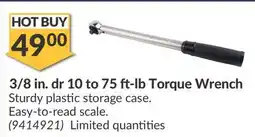 Princess Auto 3/8 in. dr 10 to 75 ft-lb Torque Wrench offer
