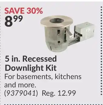 Princess Auto 5 in. Recessed Downlight Kit offer