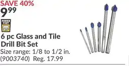 Princess Auto 6 pc Glass and Tile Drill Bit Set offer