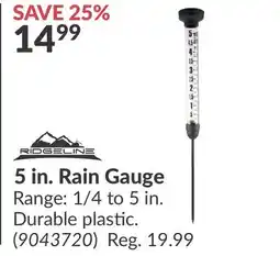 Princess Auto 5 in. Rain Gauge offer