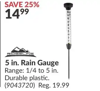Princess Auto 5 in. Rain Gauge offer