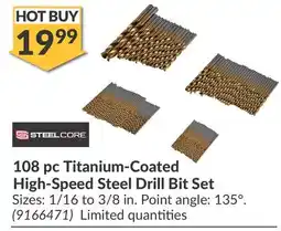 Princess Auto 108 pc Titanium-Coated High-Speed Steel Drill Bit Set offer
